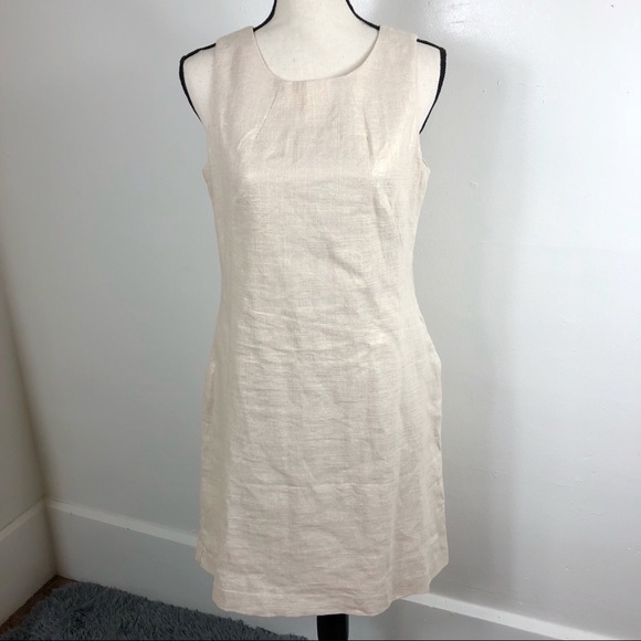 Willi Smith Dresses & Skirts - NEW Willi Smith Gold Sheath Linen Blend Dress 8